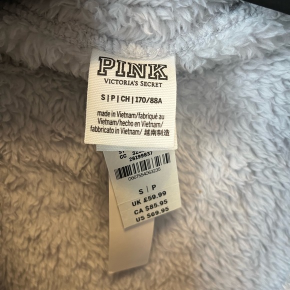PINK by VICTORIAS SECRET -NWT-Grey Zip up Fleece - Picture 7 of 7